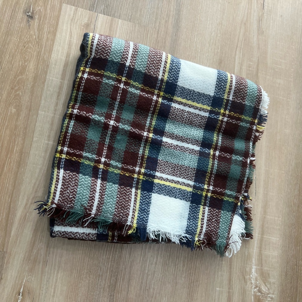 Plaid Patterned Scarves Set - Picture 6 of 6